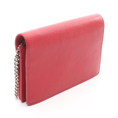ソーホー チェーンウォレット レザー レッド グッチ バッグ GUCCI