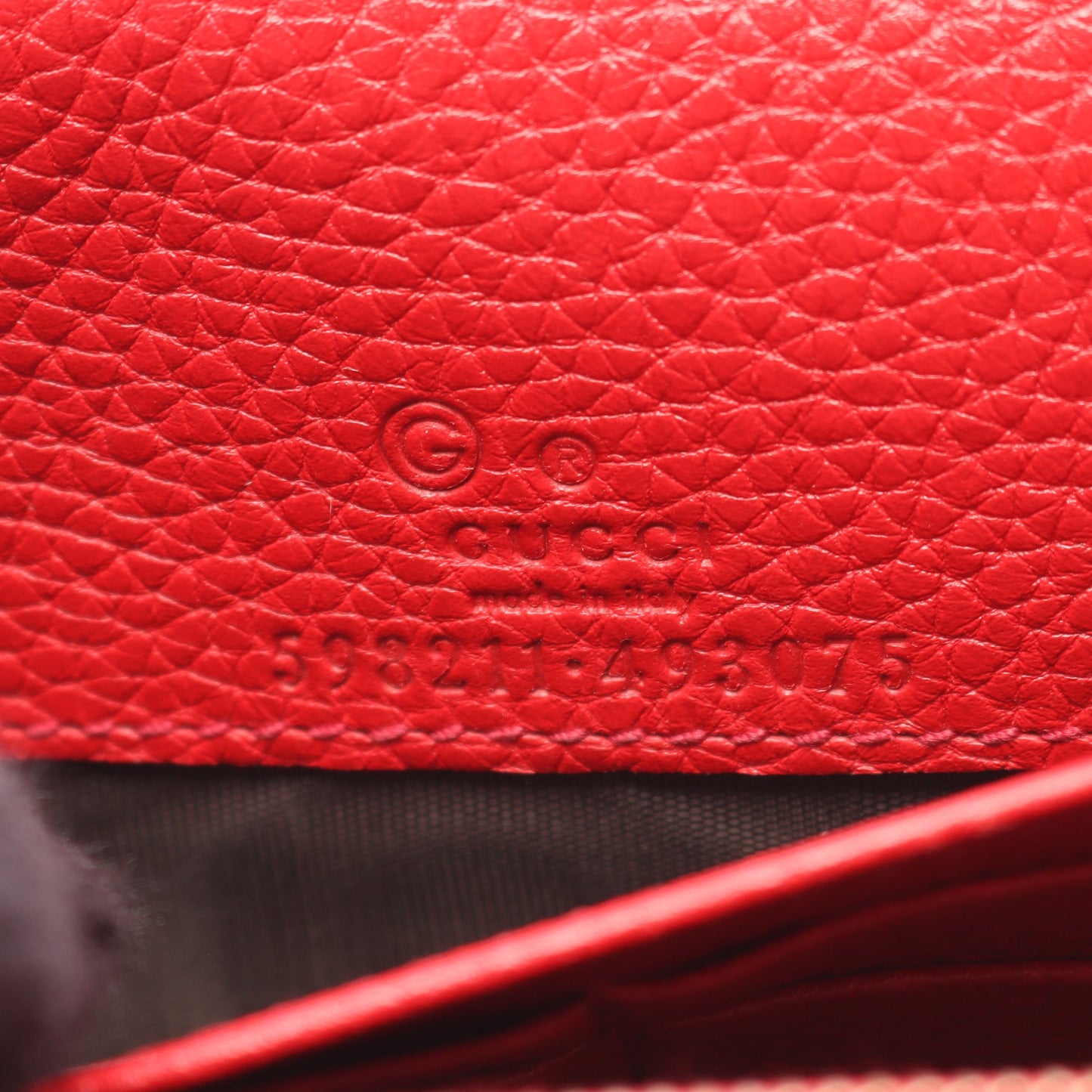 ソーホー チェーンウォレット レザー レッド グッチ バッグ GUCCI