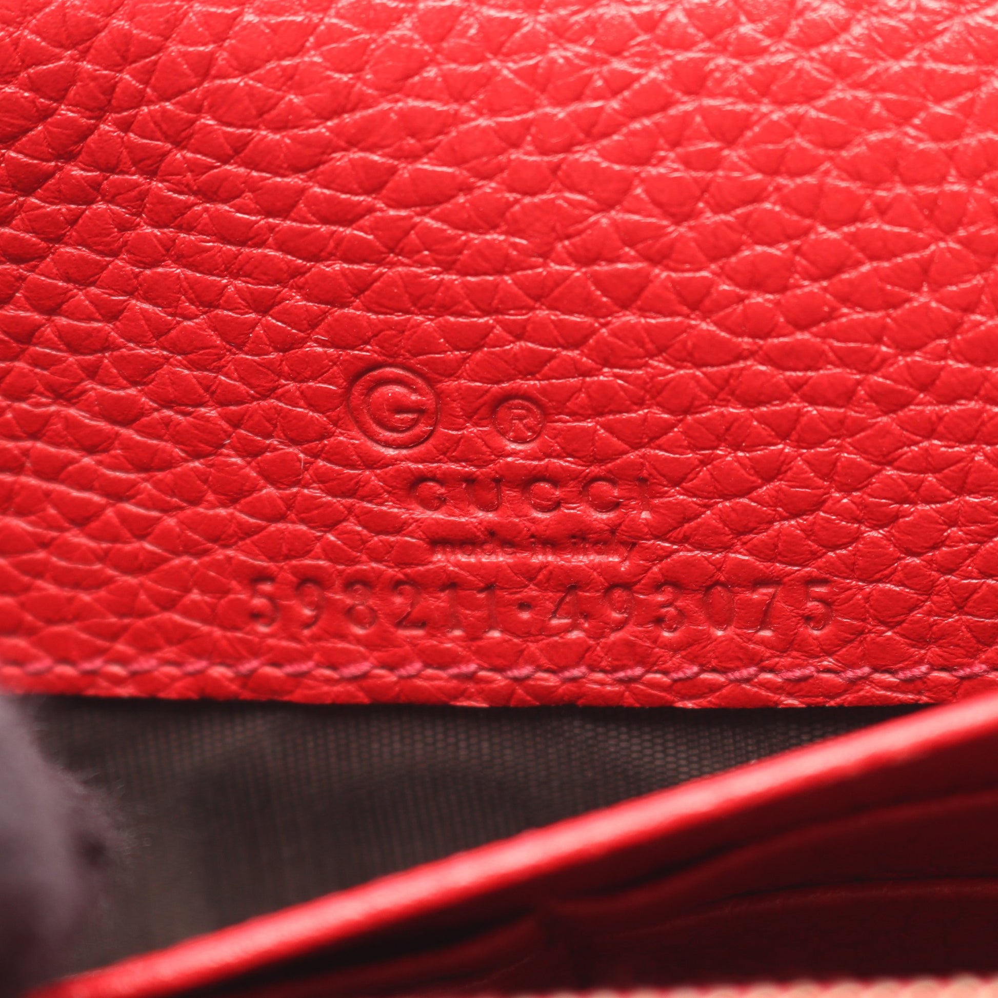 ソーホー チェーンウォレット レザー レッド グッチ バッグ GUCCI
