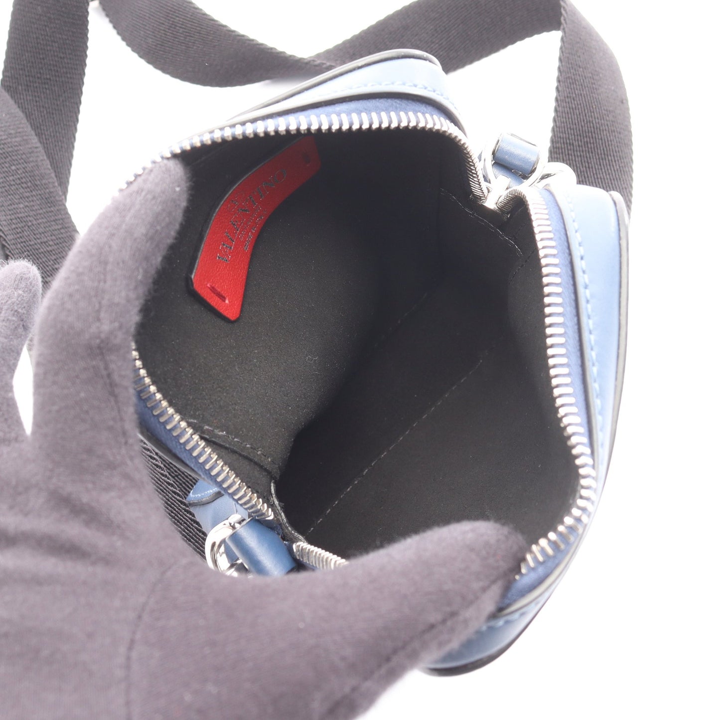 スモール ショルダーバッグ レザー ダークブルー ヴァレンティノガラヴァーニ バッグ VALENTINO GARAVANI