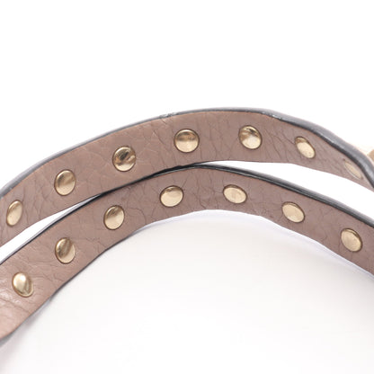 ロックスタッズ 2WAY ハンドバッグ レザー ピンクベージュ ヴァレンティノガラヴァーニ バッグ VALENTINO GARAVANI
