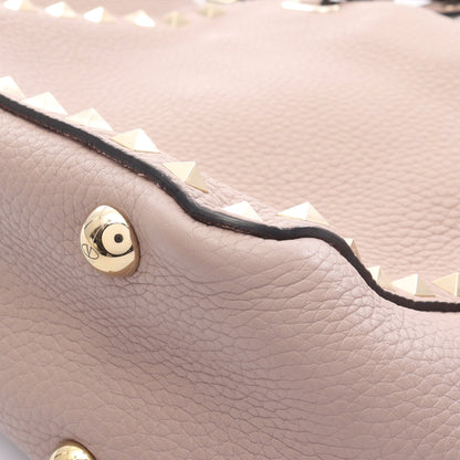 ロックスタッズ 2WAY ハンドバッグ レザー ピンクベージュ ヴァレンティノガラヴァーニ バッグ VALENTINO GARAVANI