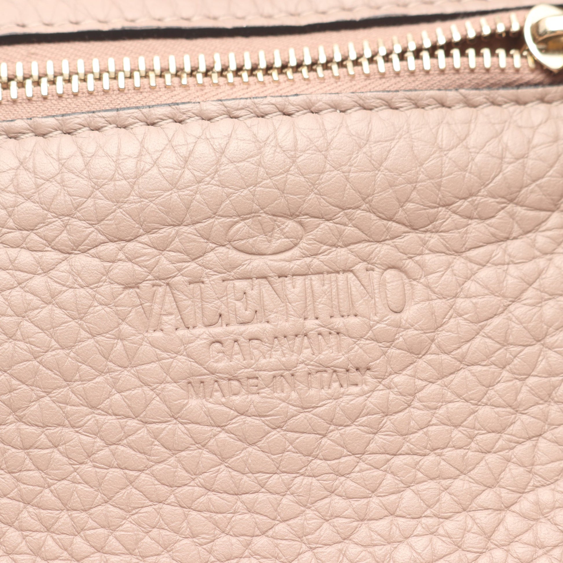 ロックスタッズ 2WAY ハンドバッグ レザー ピンクベージュ ヴァレンティノガラヴァーニ バッグ VALENTINO GARAVANI