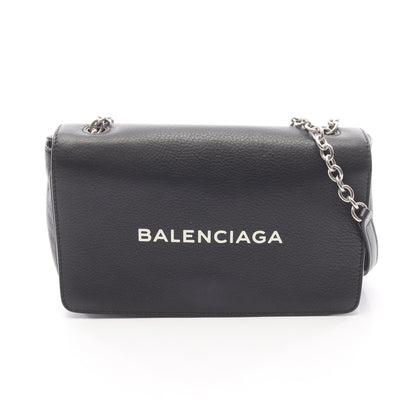 エブリデイ チェーンショルダーバッグ レザー ブラック バレンシアガ バッグ BALENCIAGA