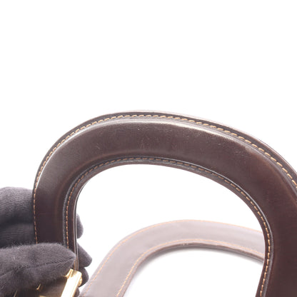 ズッカ ハンドバッグ キャンバス レザー ブラウン ブラック フェンディ バッグ FENDI