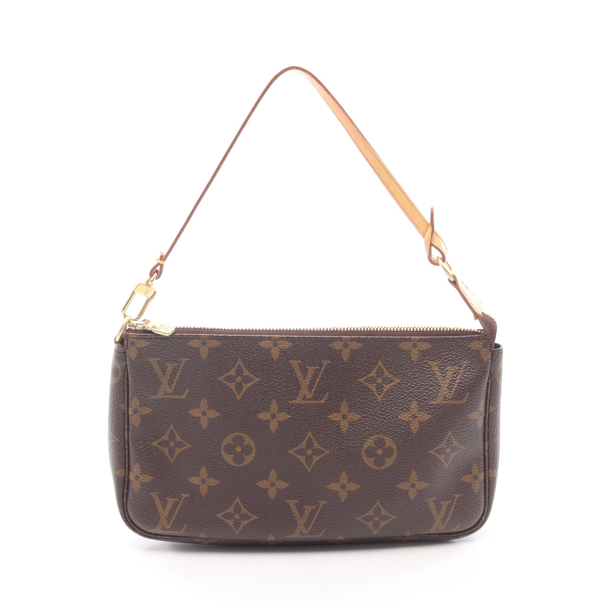 ポシェットアクセソワール モノグラム ハンドバッグ PVC レザー ブラウン ルイヴィトン バッグ LOUIS VUITTON