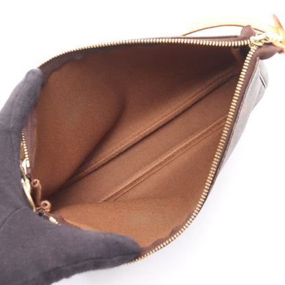ポシェットアクセソワール モノグラム ハンドバッグ PVC レザー ブラウン ルイヴィトン バッグ LOUIS VUITTON
