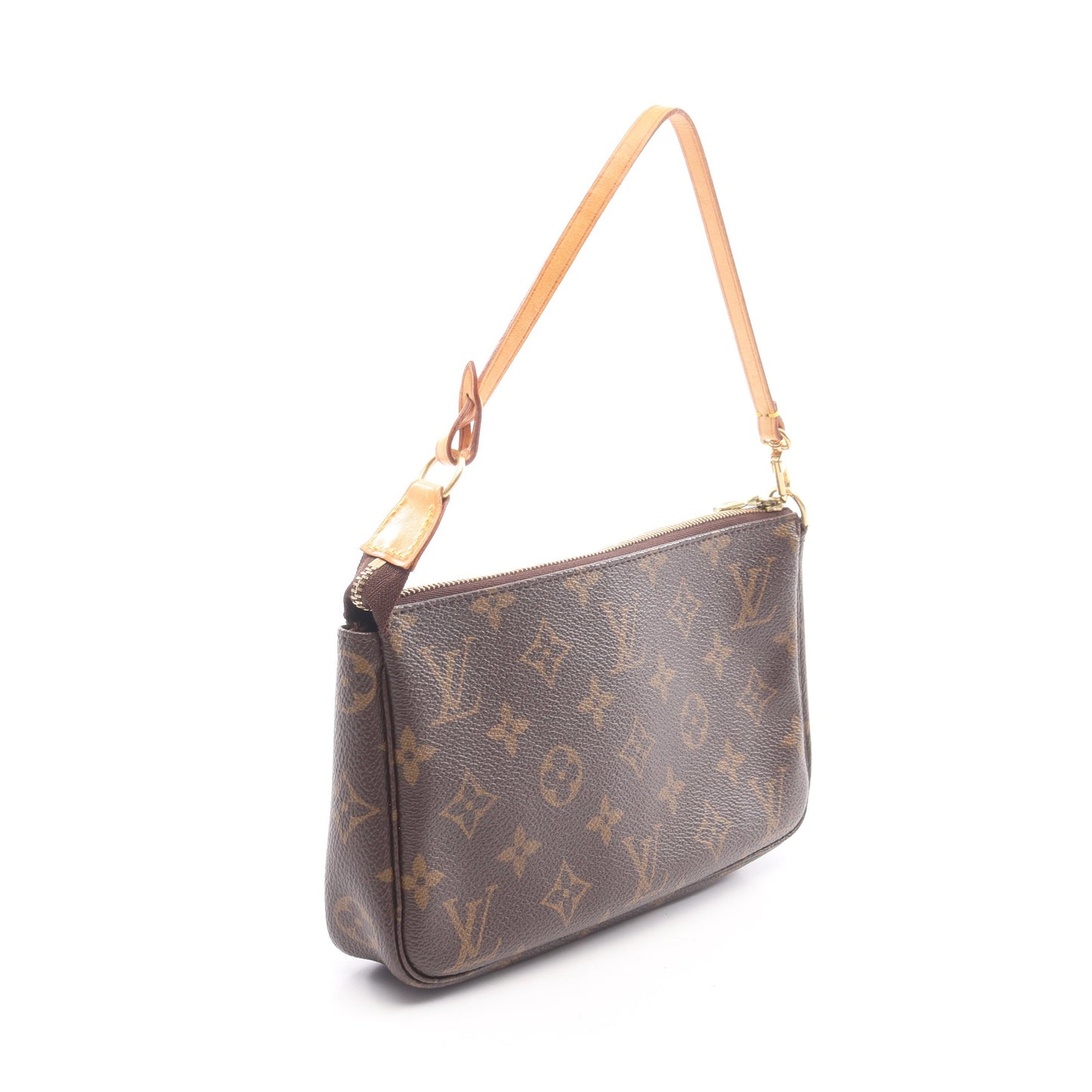 ポシェットアクセソワール モノグラム ハンドバッグ PVC レザー ブラウン ルイヴィトン バッグ LOUIS VUITTON