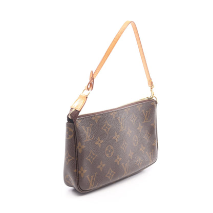 ポシェットアクセソワール モノグラム ハンドバッグ PVC レザー ブラウン ルイヴィトン バッグ LOUIS VUITTON