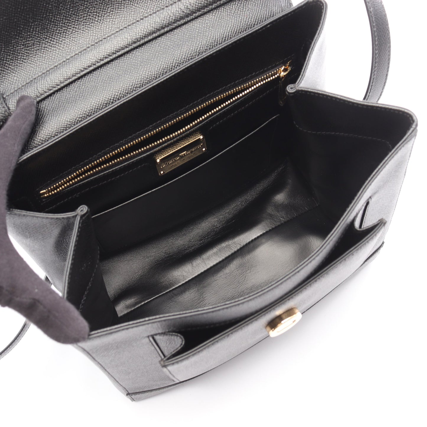 ヴァラリボン 2WAY ハンドバッグ レザー ブラック サルヴァトーレフェラガモ バッグ Salvatore Ferragamo