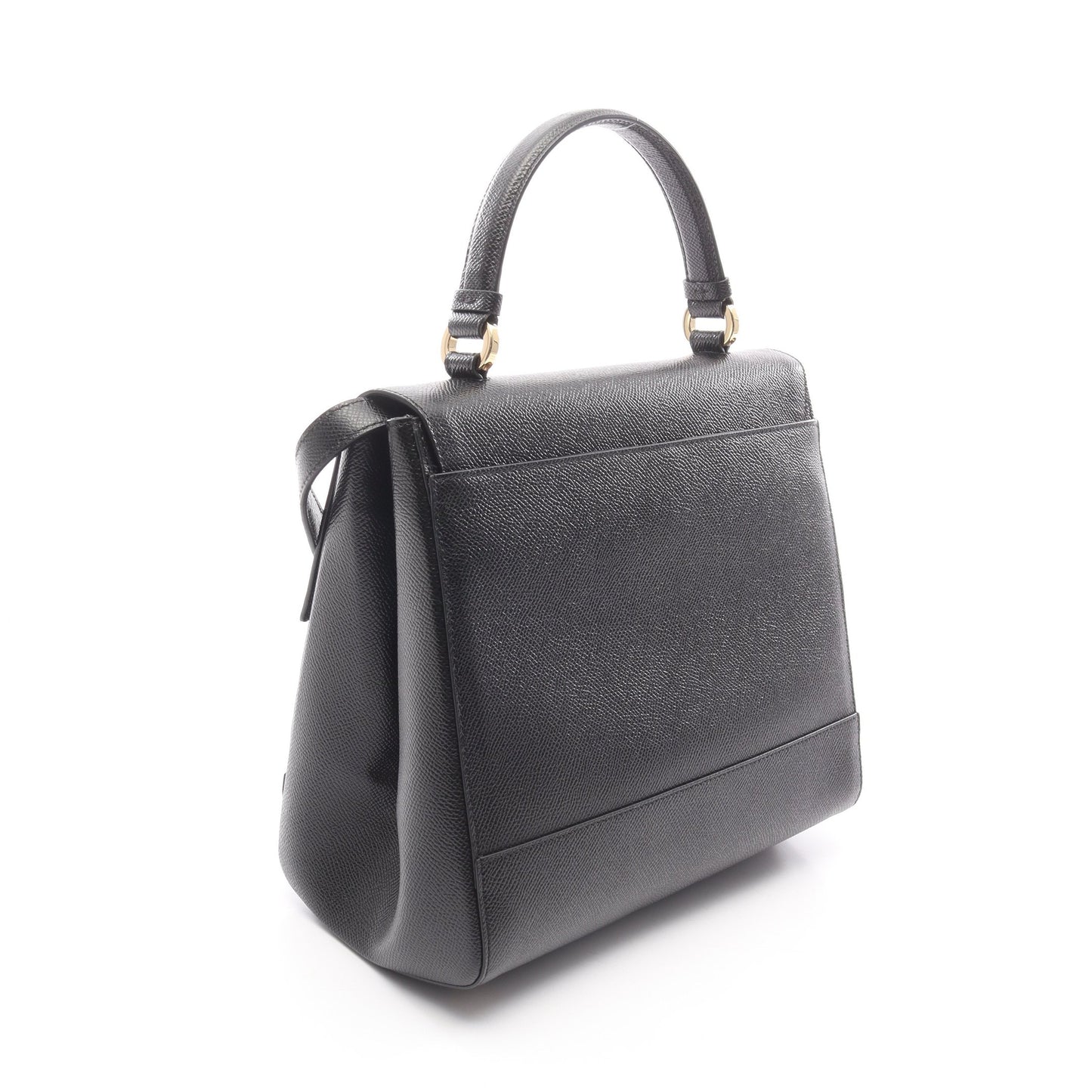 ヴァラリボン 2WAY ハンドバッグ レザー ブラック サルヴァトーレフェラガモ バッグ Salvatore Ferragamo