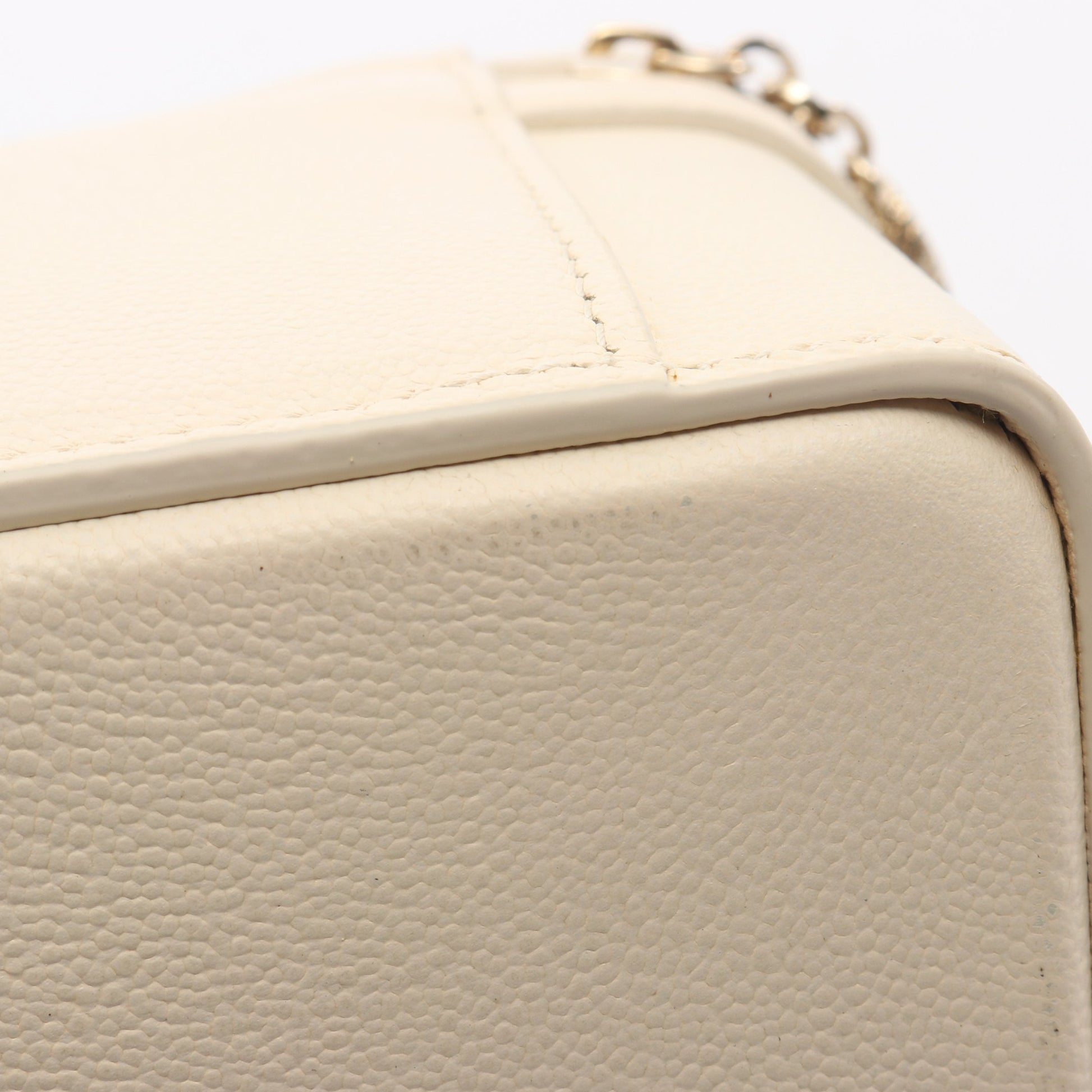 セルペンティ ジュエリーボックス 2WAY バニティバッグ ハンドバッグ レザー アイボリー ブルガリ バッグ BVLGARI