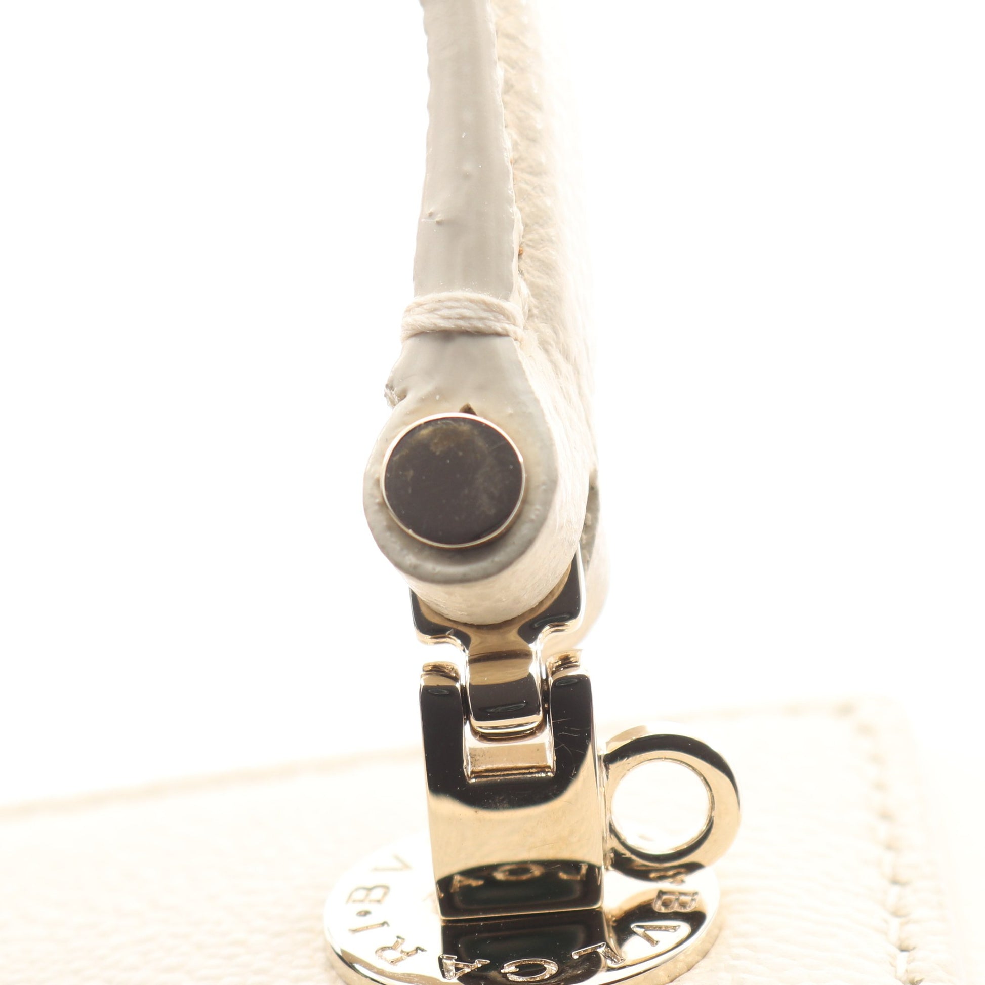 セルペンティ ジュエリーボックス 2WAY バニティバッグ ハンドバッグ レザー アイボリー ブルガリ バッグ BVLGARI