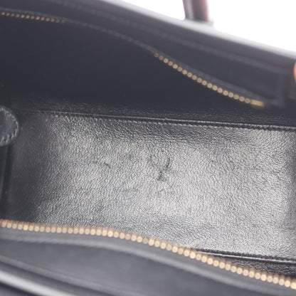 ラゲージ ナノショッパー 2WAY ハンドバッグ レザー ヌバック オレンジレッド ブラック ブラウン セリーヌ バッグ CELINE