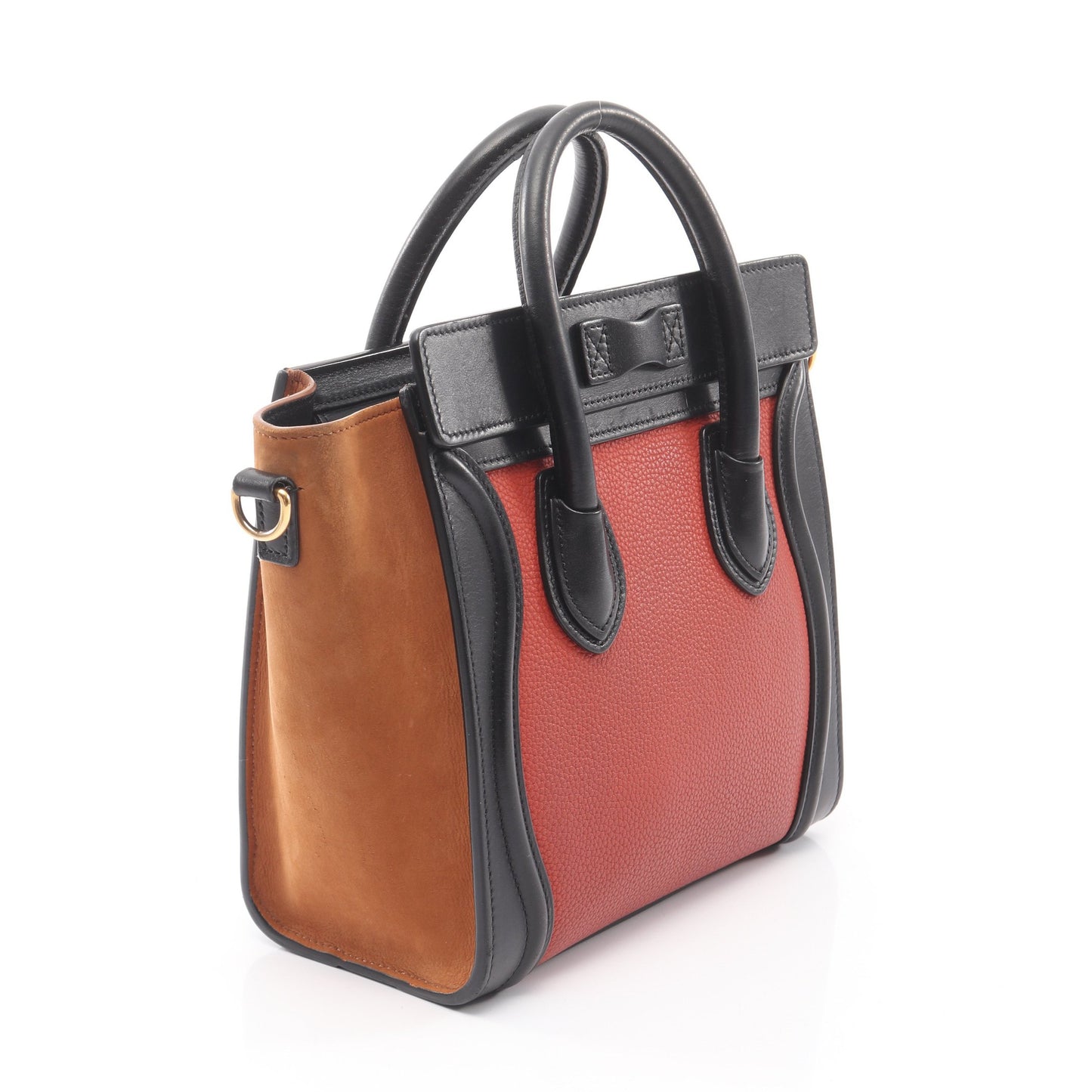 ラゲージ ナノショッパー 2WAY ハンドバッグ レザー ヌバック オレンジレッド ブラック ブラウン セリーヌ バッグ CELINE