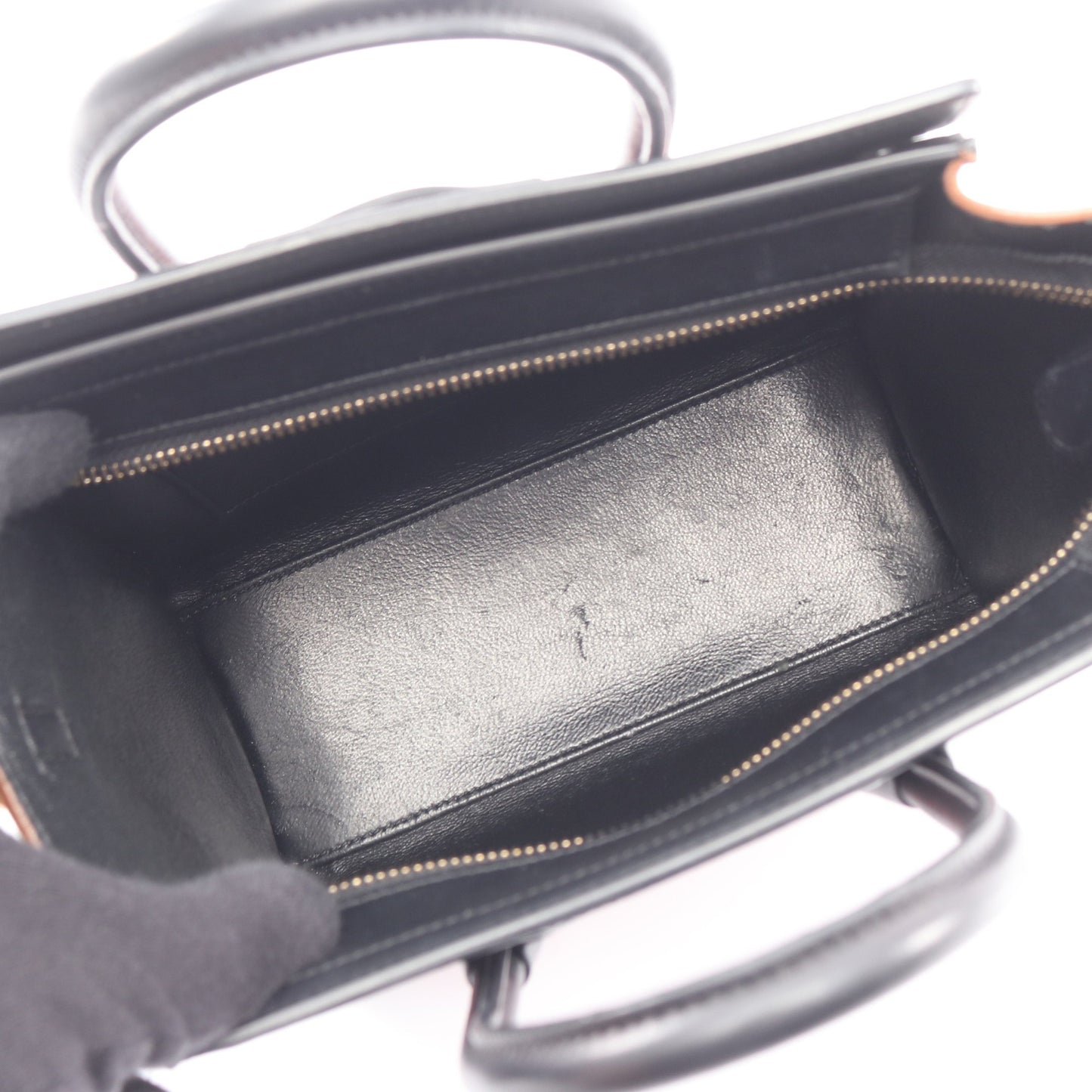ラゲージ ナノショッパー 2WAY ハンドバッグ レザー ヌバック オレンジレッド ブラック ブラウン セリーヌ バッグ CELINE