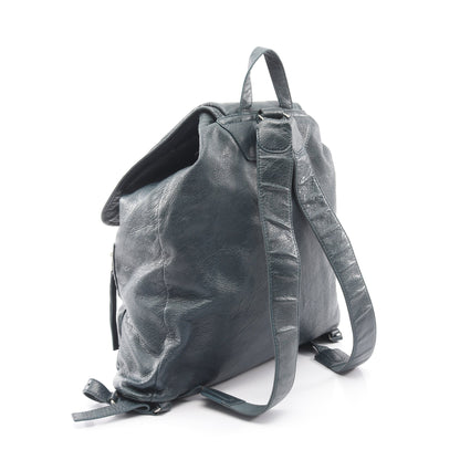 トラベラー バックパック リュックサック レザー ブルーグリーン バレンシアガ バッグ BALENCIAGA