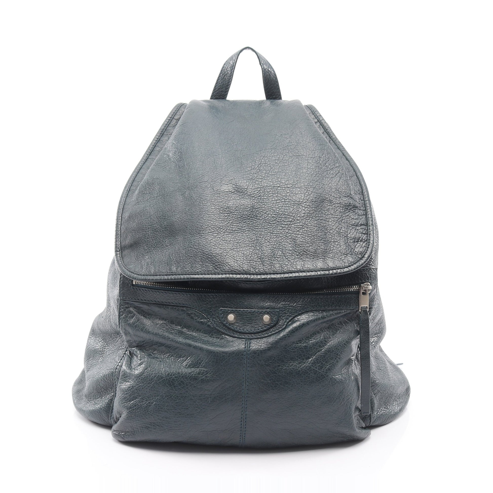 トラベラー バックパック リュックサック レザー ブルーグリーン バレンシアガ バッグ BALENCIAGA