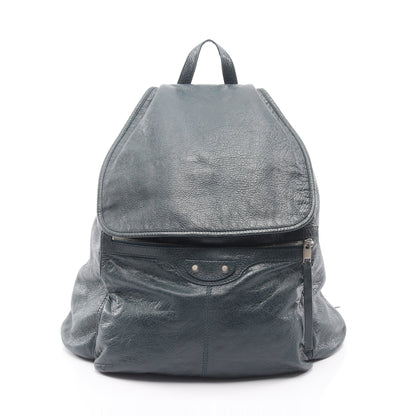 トラベラー バックパック リュックサック レザー ブルーグリーン バレンシアガ バッグ BALENCIAGA