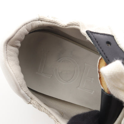 バレエランナー スニーカー ファブリック レザー アイボリー ブラック ブラウン ロエベ シューズ LOEWE