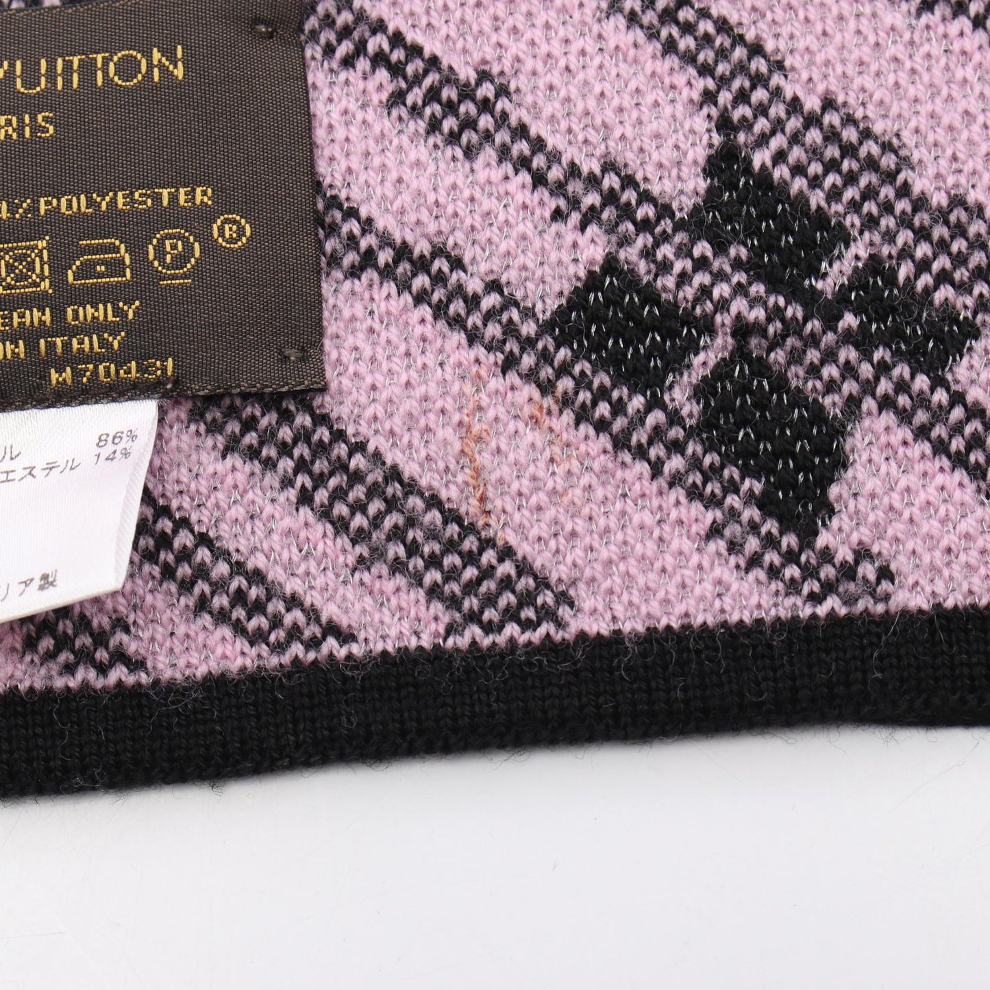 エシャルプ エピストーム モノグラム マフラー ウール ブラック ピンク ルイヴィトン 財布・小物 LOUIS VUITTON