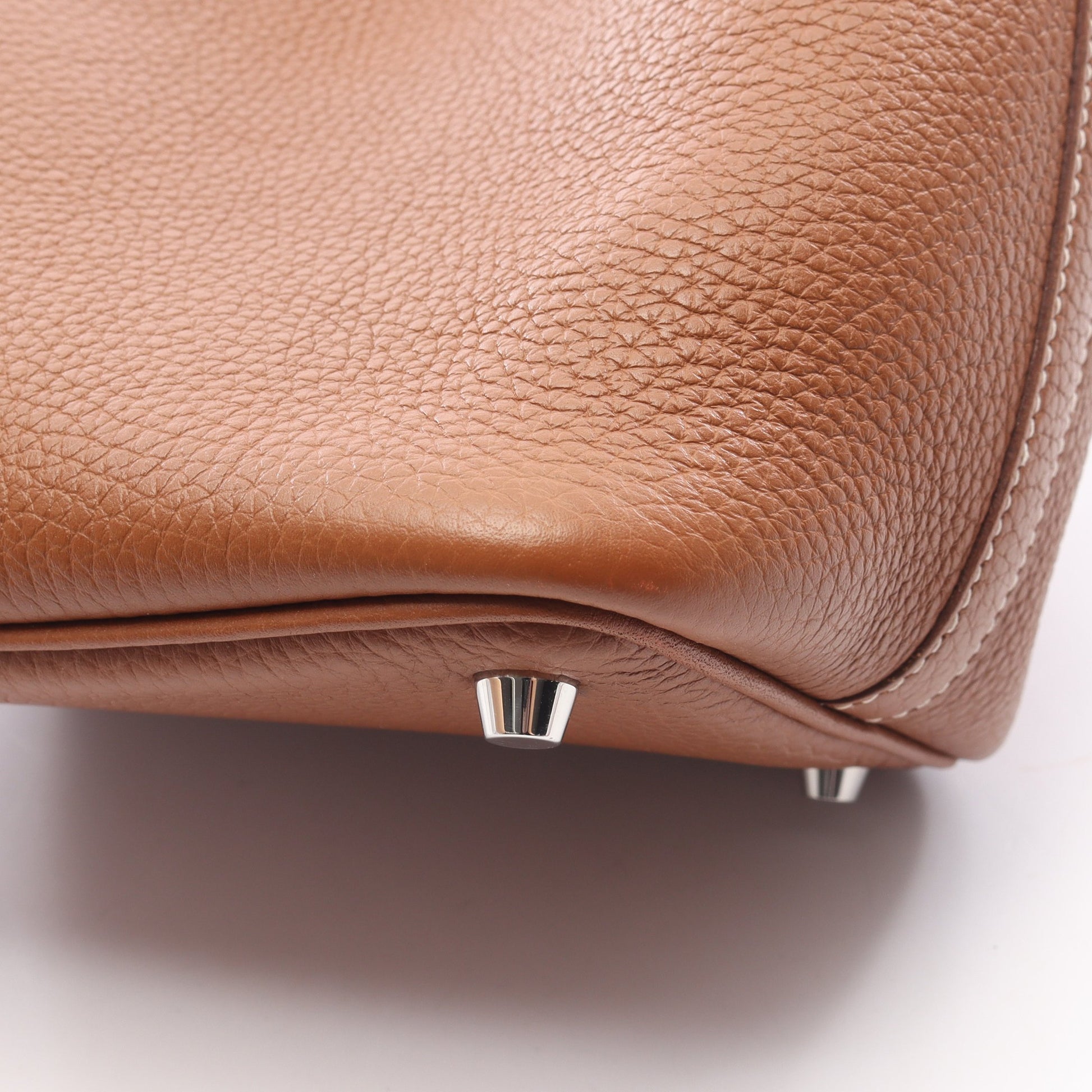 ピコタンロックPM ゴールド ハンドバッグ トリヨンクレマンス ブラウン シルバー金具 Z刻印 エルメス バッグ HERMES