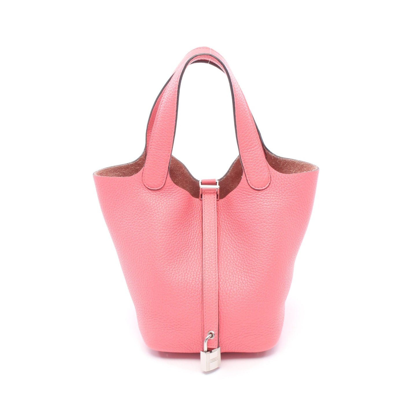 ピコタンロックPM ローズアザレ ハンドバッグ トリヨンクレマンス ピンク シルバー金具 Y刻印 エルメス バッグ HERMES