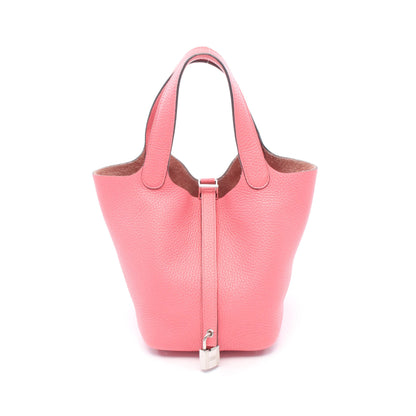 ピコタンロックPM ローズアザレ ハンドバッグ トリヨンクレマンス ピンク シルバー金具 Y刻印 エルメス バッグ HERMES