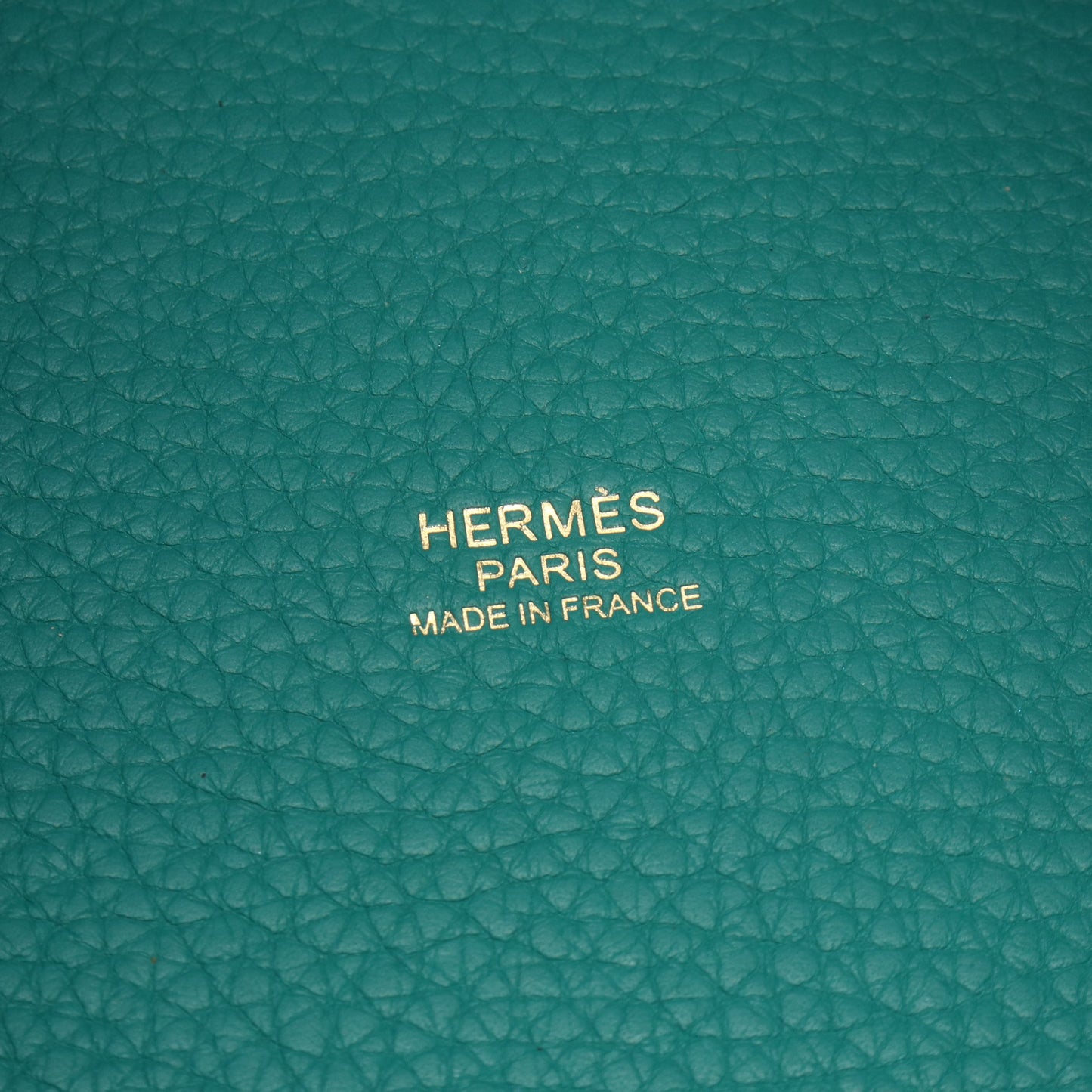ピコタンロックPM ヴェールヴェローヌ ハンドバッグ トリヨンクレマンス グリーン ゴールド金具 D刻印 エルメス バッグ HERMES