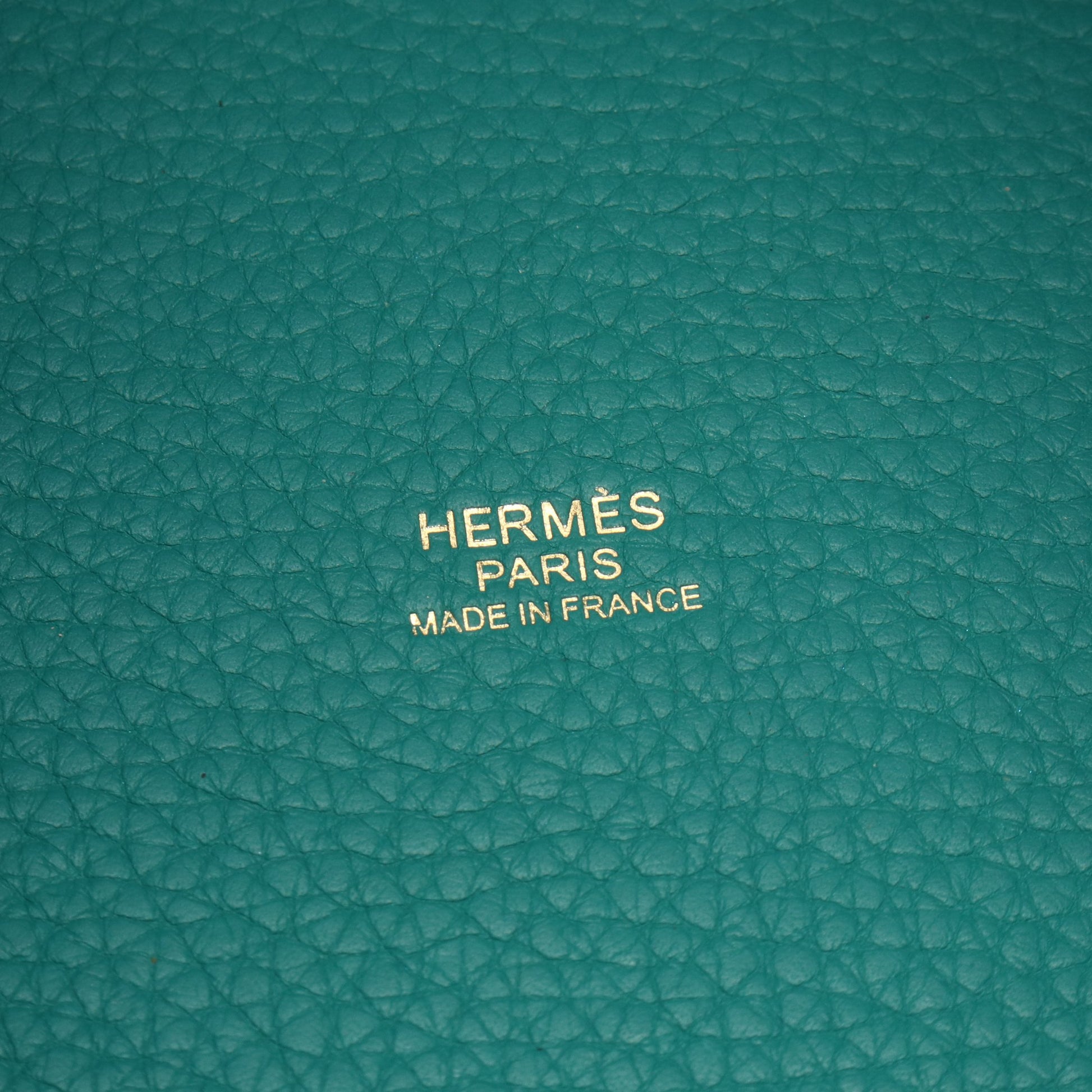 ピコタンロックPM ヴェールヴェローヌ ハンドバッグ トリヨンクレマンス グリーン ゴールド金具 D刻印 エルメス バッグ HERMES