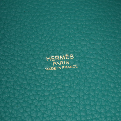 ピコタンロックPM ヴェールヴェローヌ ハンドバッグ トリヨンクレマンス グリーン ゴールド金具 D刻印 エルメス バッグ HERMES
