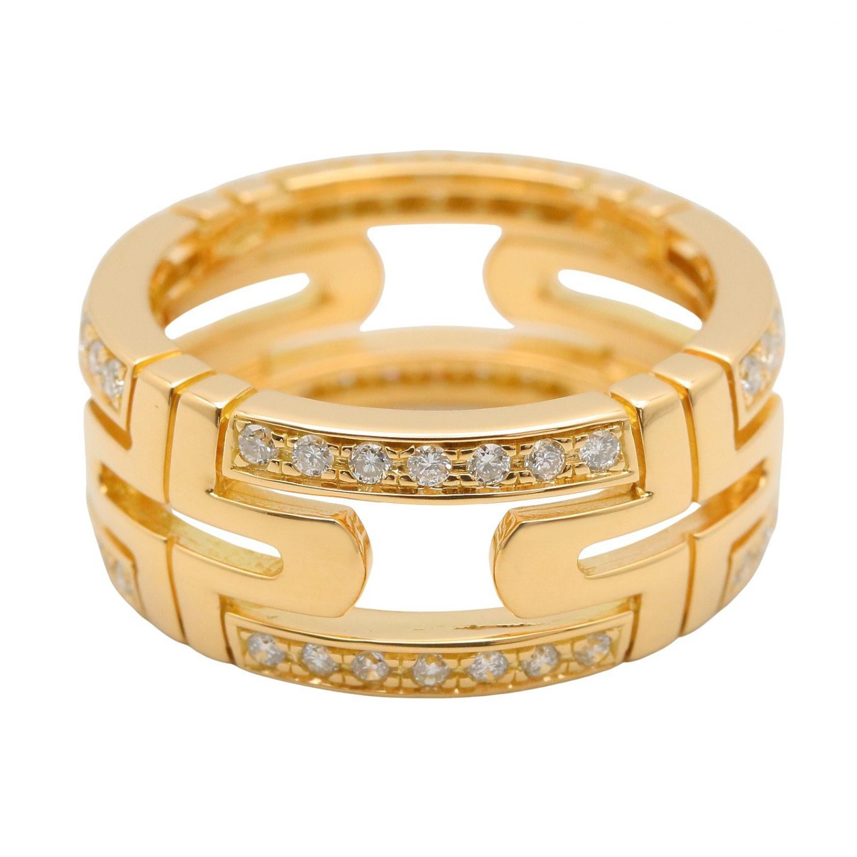 パレンテシ ダイヤ リング リング 指輪 K18YG ダイヤモンド クリア イエローゴールド ブルガリ アクセサリー BVLGARI