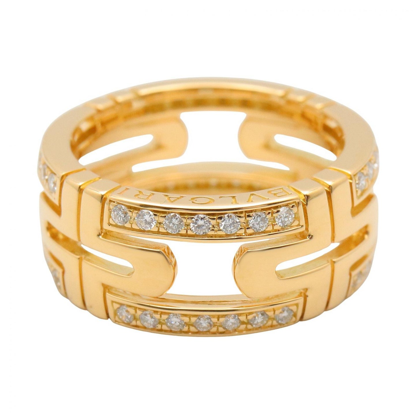 パレンテシ ダイヤ リング リング 指輪 K18YG ダイヤモンド クリア イエローゴールド ブルガリ アクセサリー BVLGARI