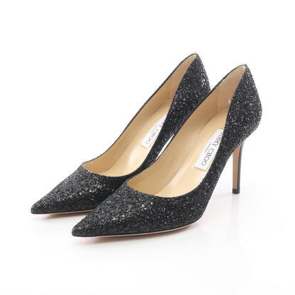 AGNES グリッター パンプス エナメルレザー ブラック ジミーチュウ シューズ JIMMY CHOO