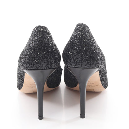 AGNES グリッター パンプス エナメルレザー ブラック ジミーチュウ シューズ JIMMY CHOO