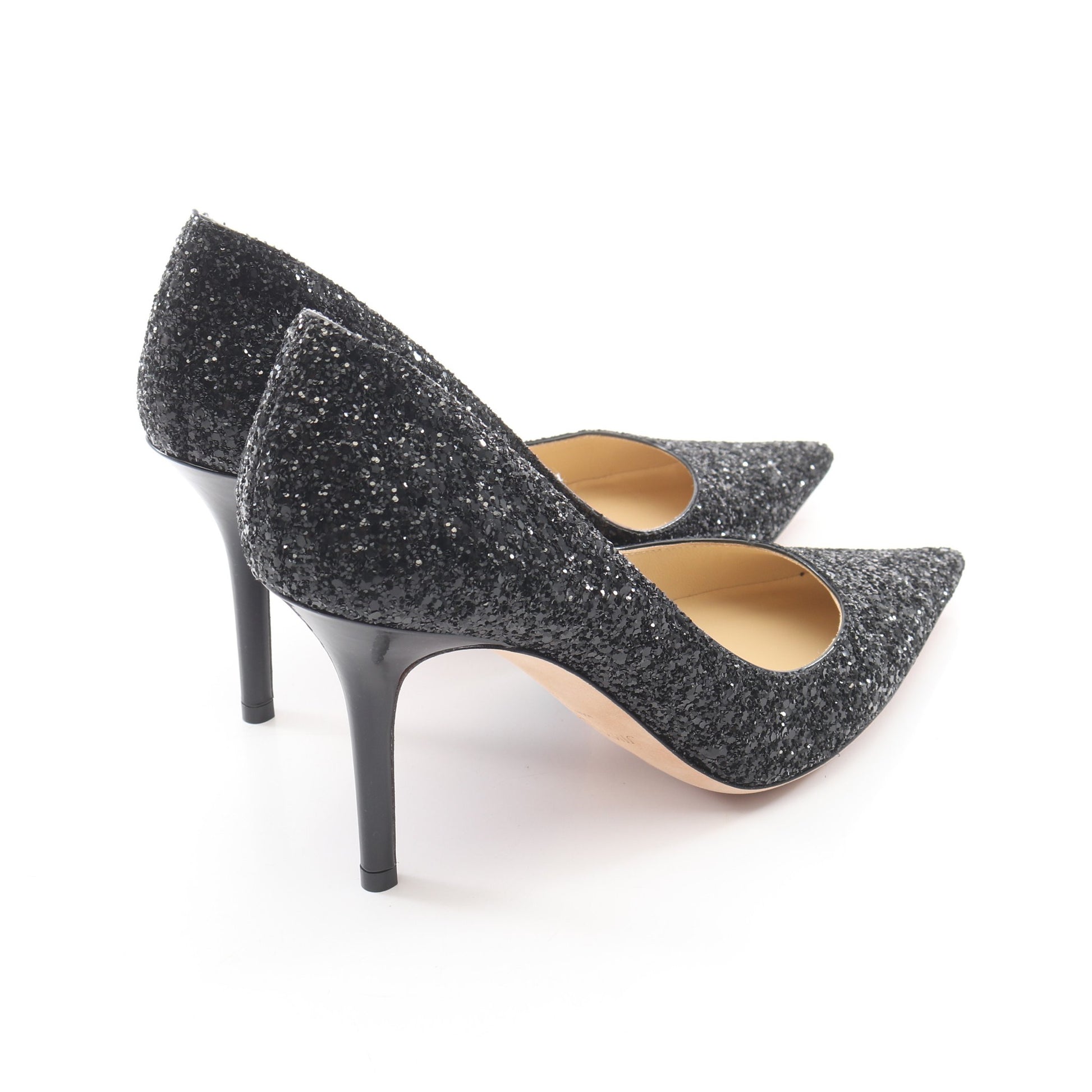 AGNES グリッター パンプス エナメルレザー ブラック ジミーチュウ シューズ JIMMY CHOO