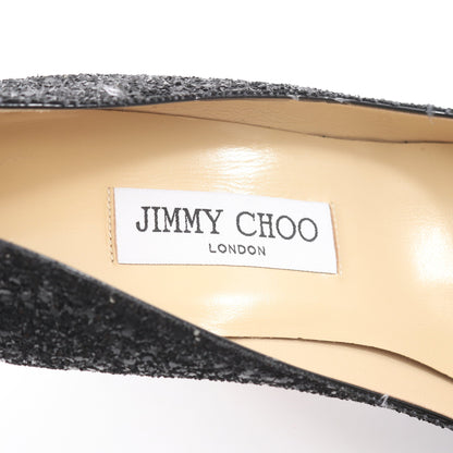 AGNES グリッター パンプス エナメルレザー ブラック ジミーチュウ シューズ JIMMY CHOO