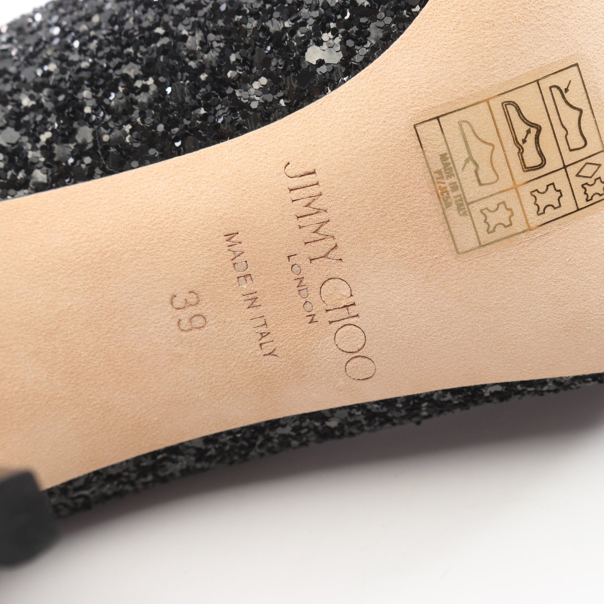 AGNES グリッター パンプス エナメルレザー ブラック ジミーチュウ シューズ JIMMY CHOO