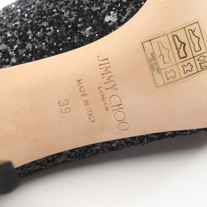 AGNES グリッター パンプス エナメルレザー ブラック ジミーチュウ シューズ JIMMY CHOO
