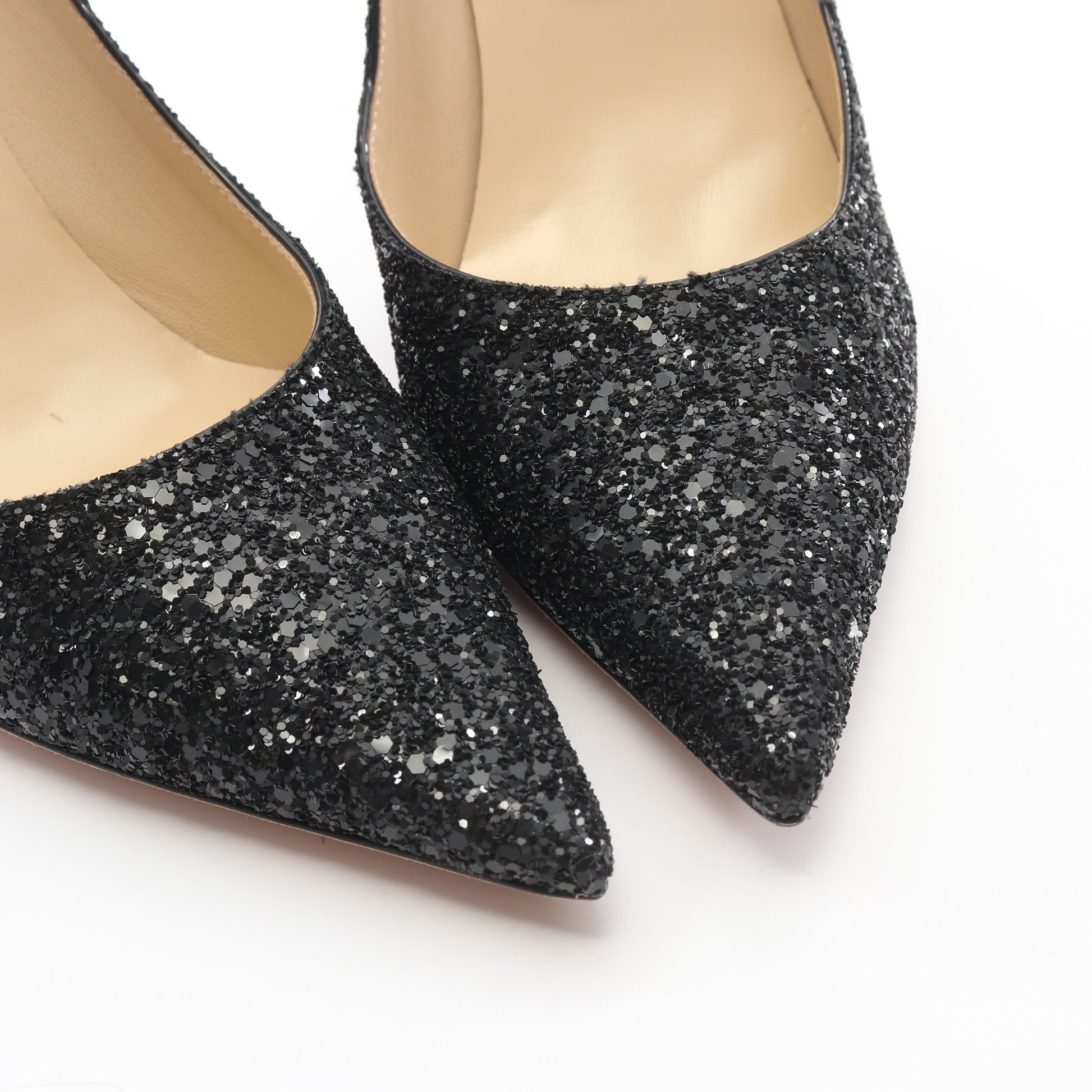 AGNES グリッター パンプス エナメルレザー ブラック ジミーチュウ シューズ JIMMY CHOO