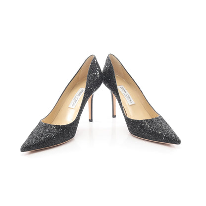 AGNES グリッター パンプス エナメルレザー ブラック ジミーチュウ シューズ JIMMY CHOO