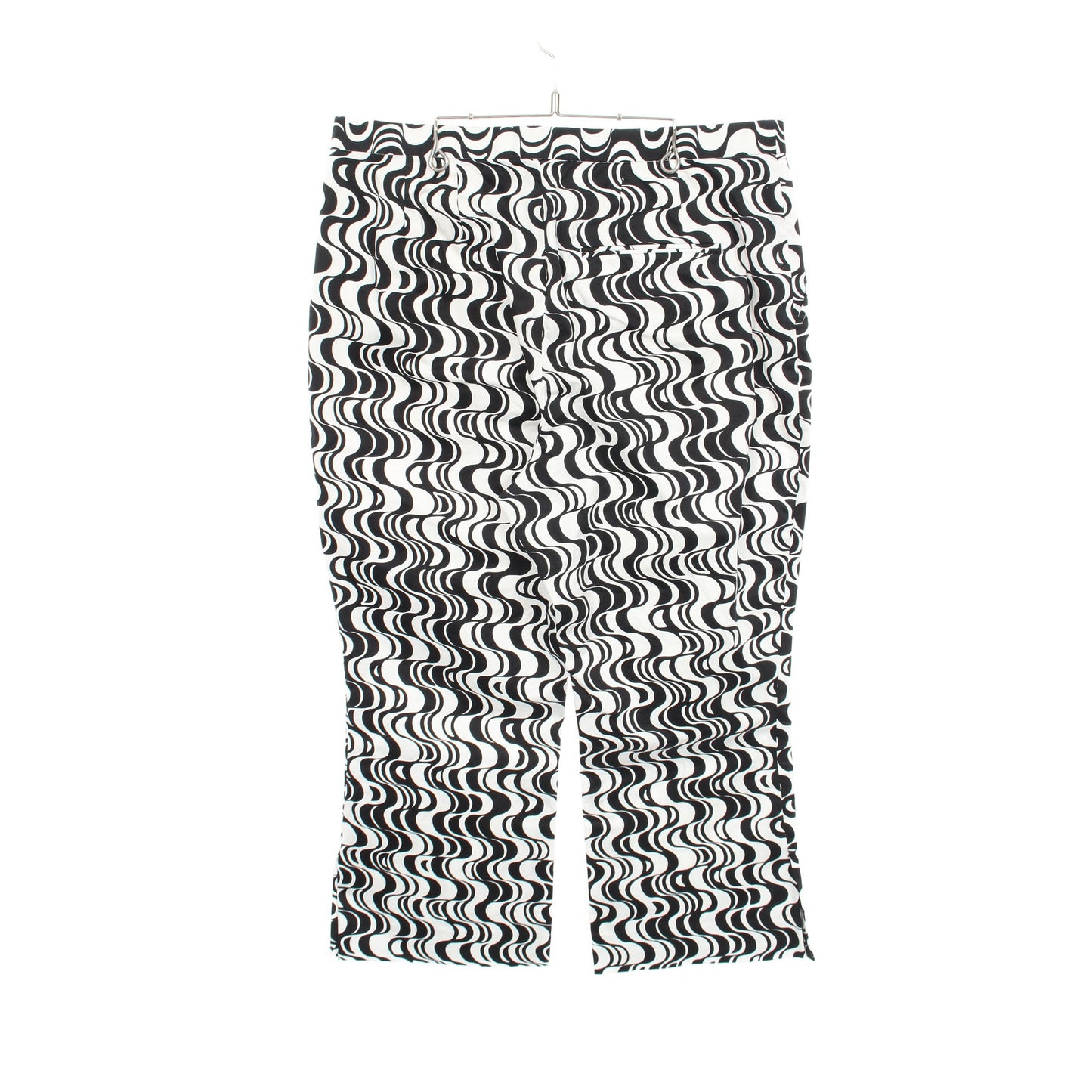 Graphic-Motif Sateen Kick-Flare Trouser パンツ コットン ホワイト ブラック ラルフローレン