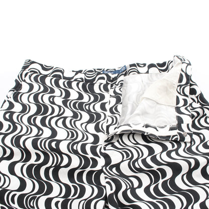 Graphic-Motif Sateen Kick-Flare Trouser パンツ コットン ホワイト ブラック ラルフローレン
