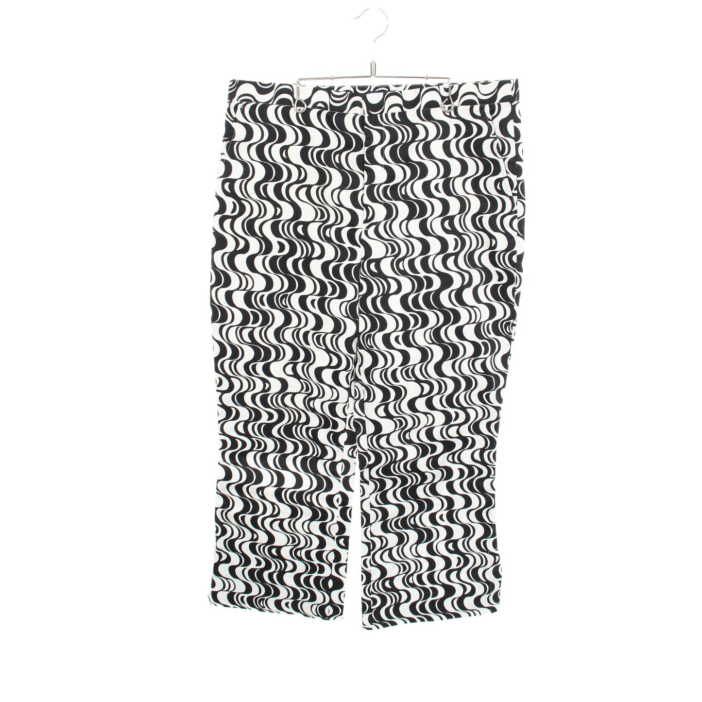 Graphic-Motif Sateen Kick-Flare Trouser パンツ コットン ホワイト ブラック ラルフローレン