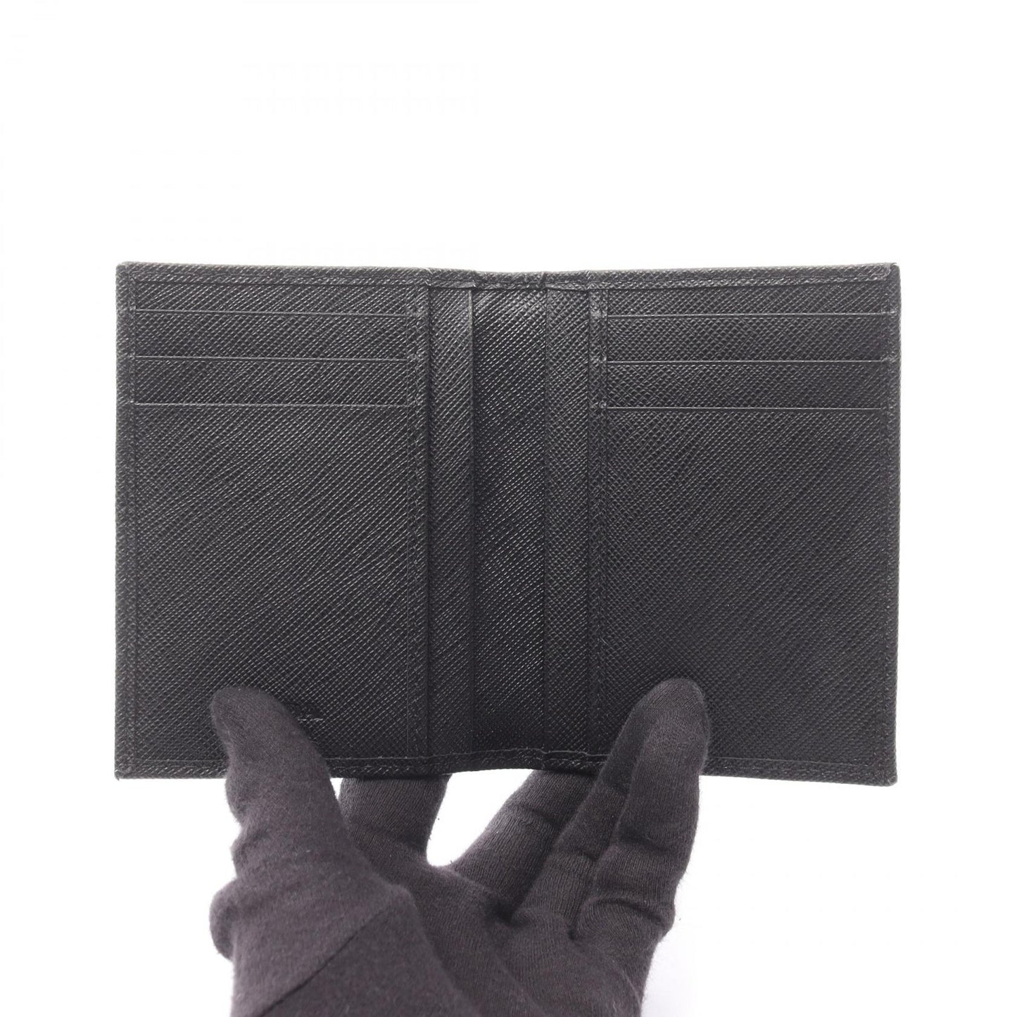 SAFFIANO TRIANG カードケース サフィアーノレザー ブラック プラダ 財布・小物 PRADA
