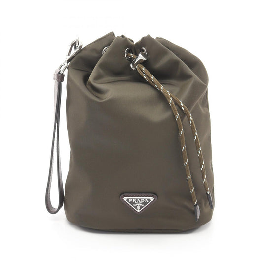 TESSUTO TECH 巾着 ポーチ ナイロン カーキグリーン プラダ 財布・小物 PRADA