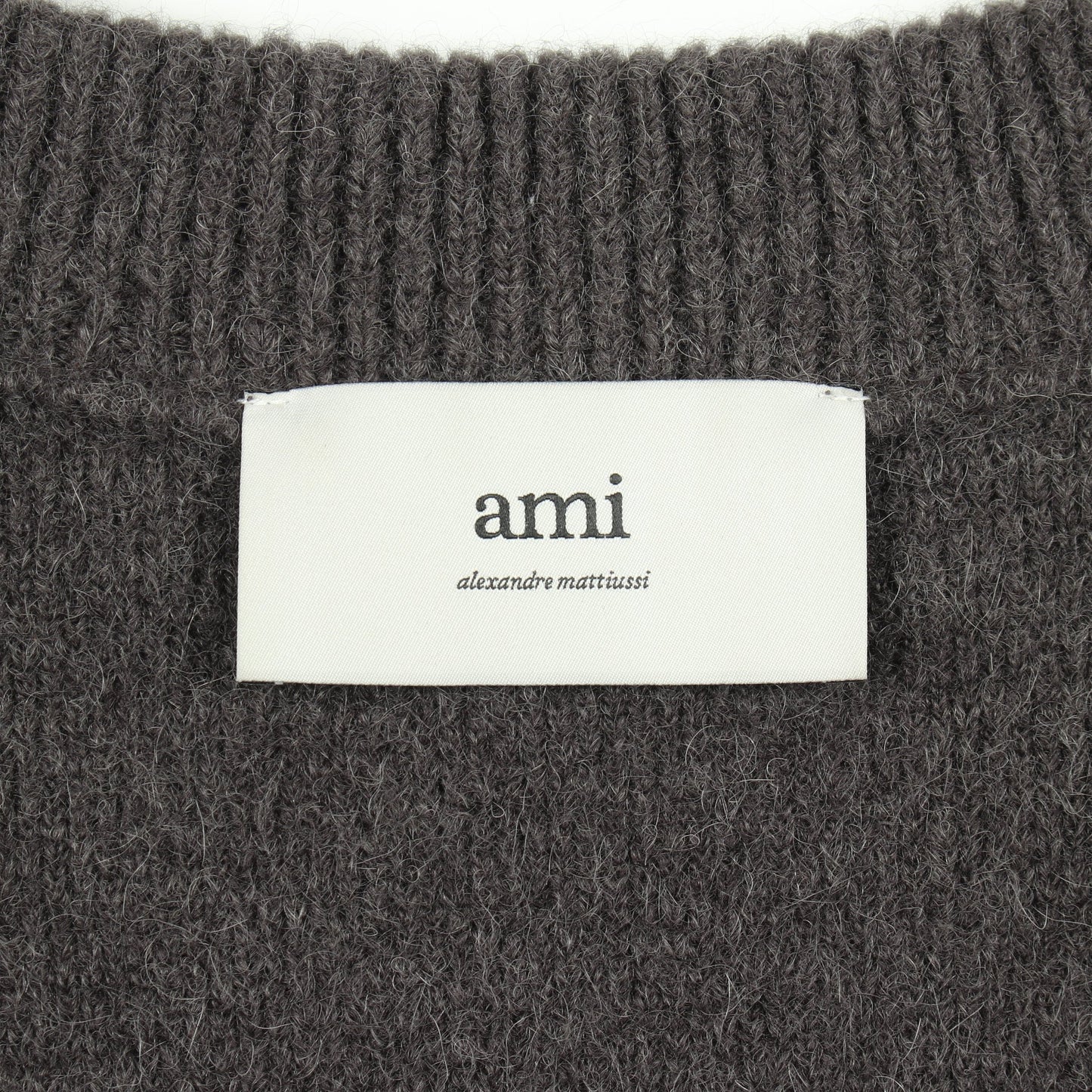 ハートロゴ カーディガン アルパカ グレー アミアレクサンドルマテュッシ トップス AMI Alexandre Mattiussi
