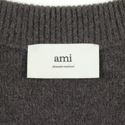 ハートロゴ カーディガン アルパカ グレー アミアレクサンドルマテュッシ トップス AMI Alexandre Mattiussi
