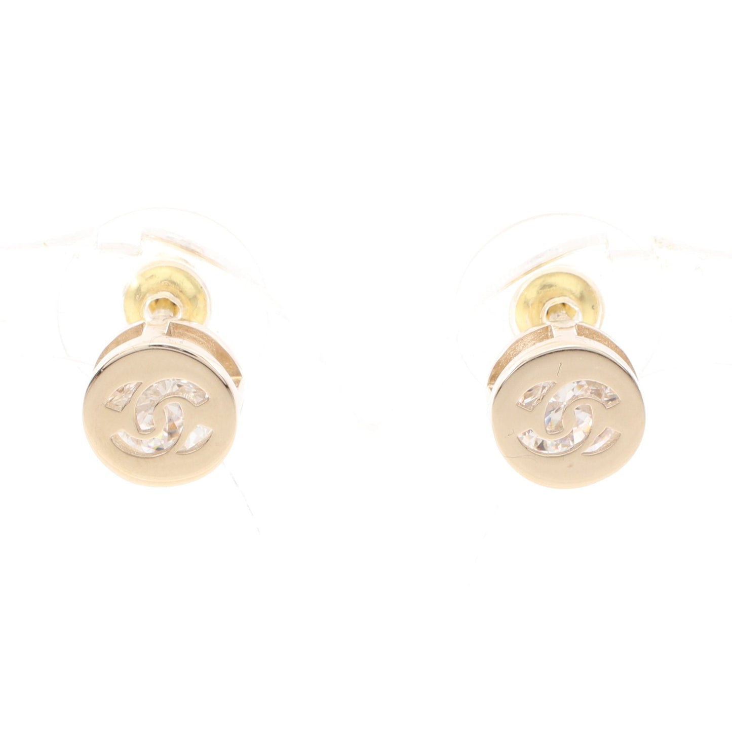 ココマーク ピアス GP クリスタル ゴールド クリア B25V シャネル アクセサリー CHANEL