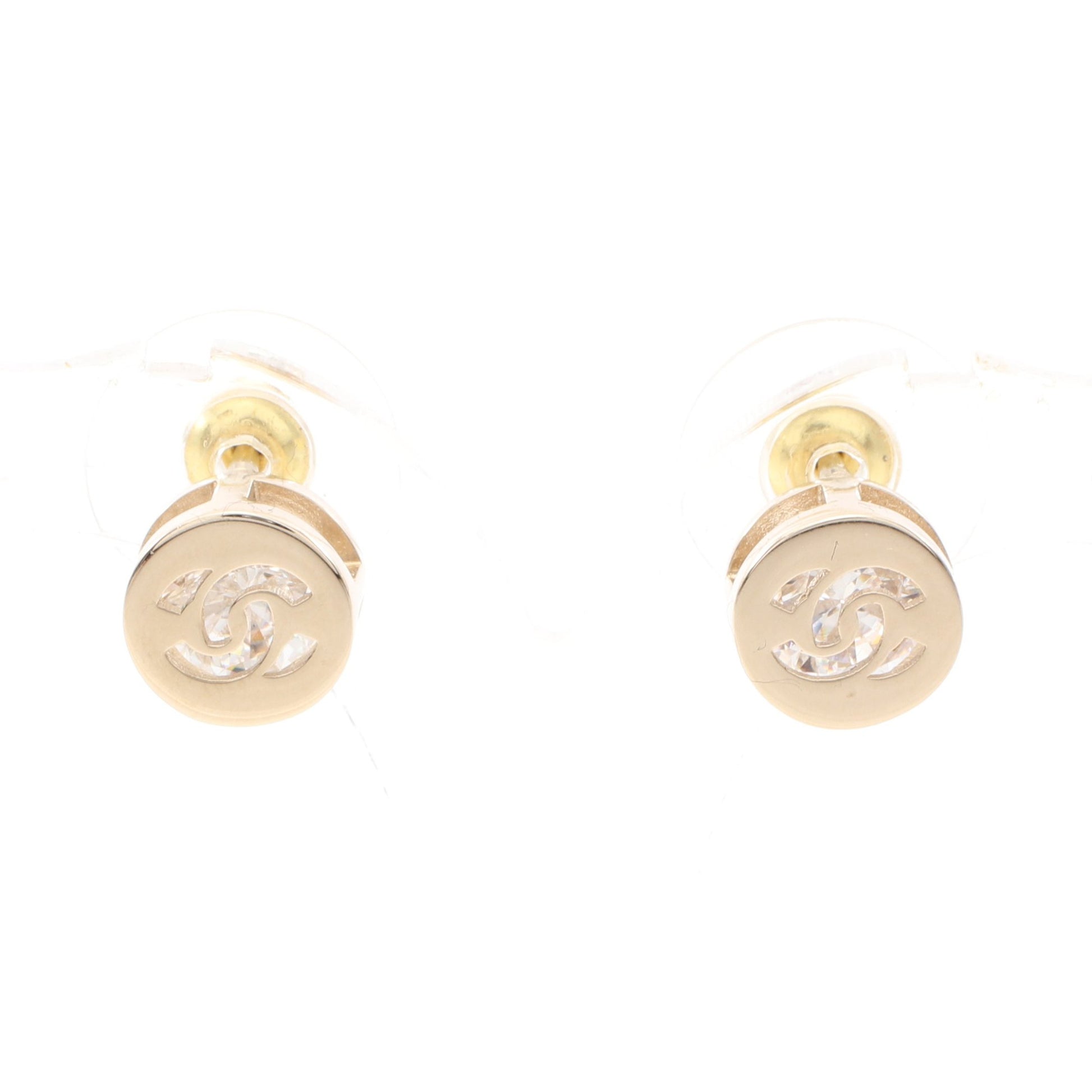 ココマーク ピアス GP クリスタル ゴールド クリア B25V シャネル アクセサリー CHANEL